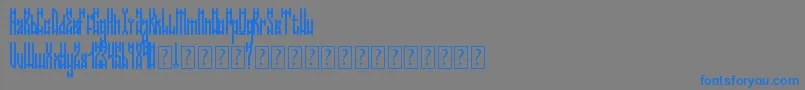 Fonte NiceomiFree – fontes azuis em um fundo cinza