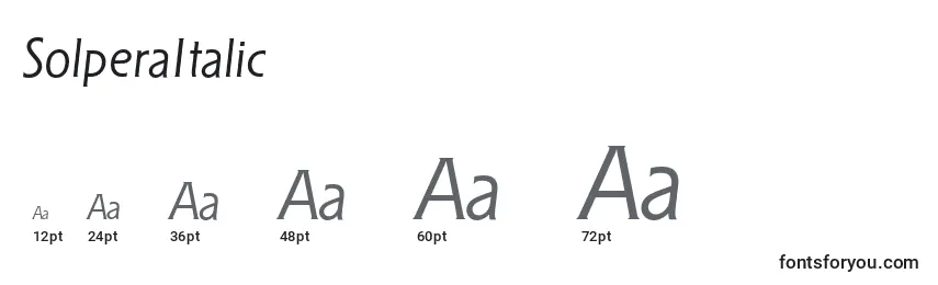 SolperaItalic Font Sizes