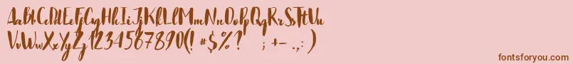 JustBelieve Font – Brown Fonts on Pink Background