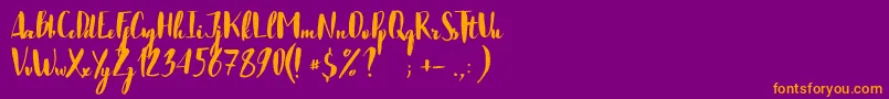 JustBelieve Font – Orange Fonts on Purple Background