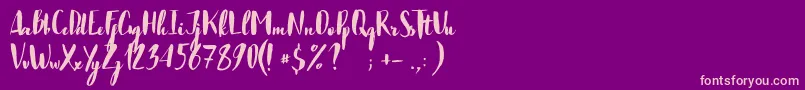 JustBelieve Font – Pink Fonts on Purple Background