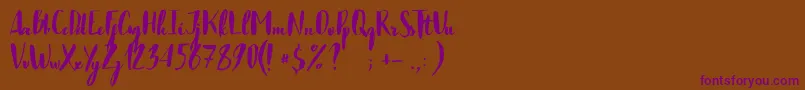 JustBelieve Font – Purple Fonts on Brown Background
