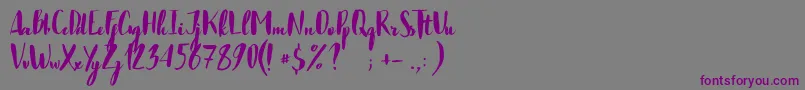 JustBelieve Font – Purple Fonts on Gray Background