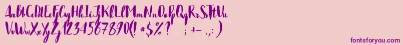 JustBelieve Font – Purple Fonts on Pink Background