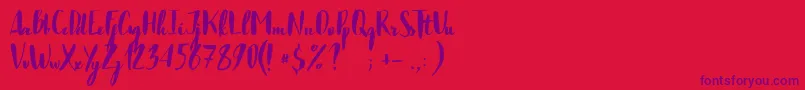 JustBelieve Font – Purple Fonts on Red Background