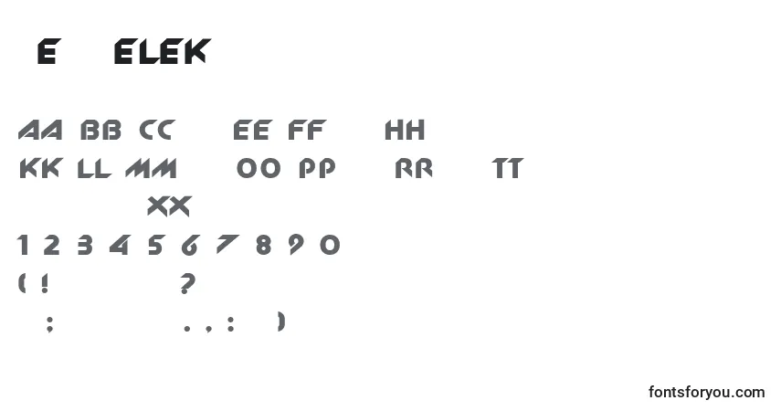 Шрифт New Zelek – алфавит, цифры, специальные символы
