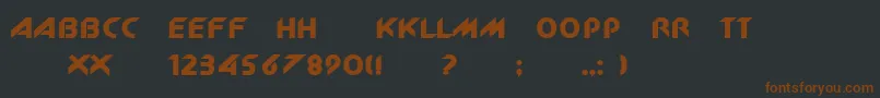 New Zelek Font – Brown Fonts on Black Background