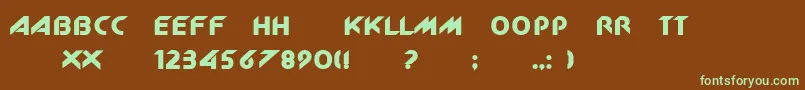New Zelek Font – Green Fonts on Brown Background