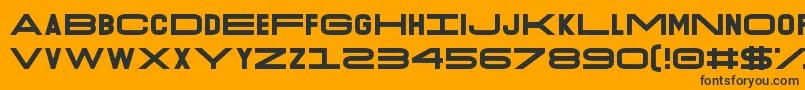Fonte O.K.Retro – fontes pretas em um fundo laranja