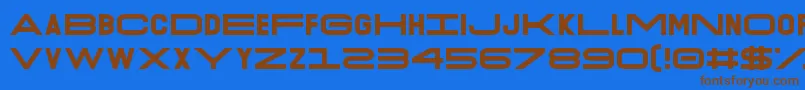 Шрифт O.K.Retro – коричневые шрифты на синем фоне