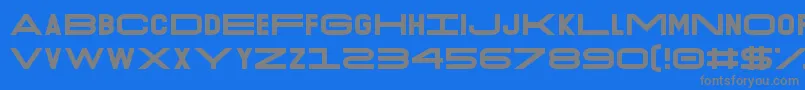 O.K.Retro Font – Gray Fonts on Blue Background