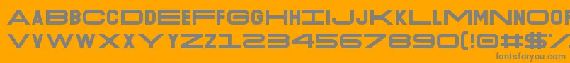 O.K.Retro-Schriftart – Graue Schriften auf orangefarbenem Hintergrund