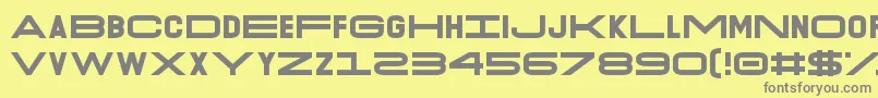フォントO.K.Retro – 黄色の背景に灰色の文字