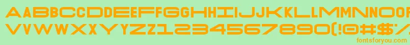 O.K.Retro Font – Orange Fonts on Green Background