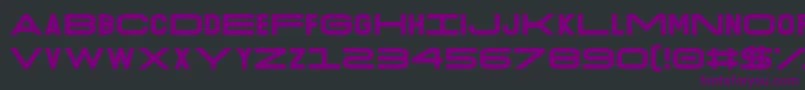Шрифт O.K.Retro – фиолетовые шрифты на чёрном фоне