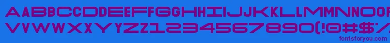 O.K.Retro-Schriftart – Violette Schriften auf blauem Hintergrund