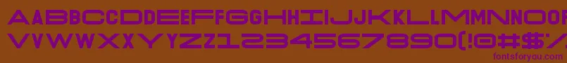 O.K.Retro-Schriftart – Violette Schriften auf braunem Hintergrund