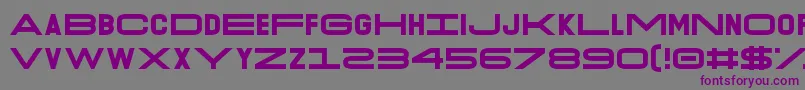 O.K.Retro-fontti – violetit fontit harmaalla taustalla