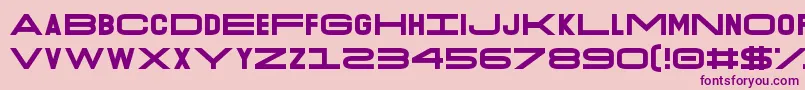 Fonte O.K.Retro – fontes roxas em um fundo rosa