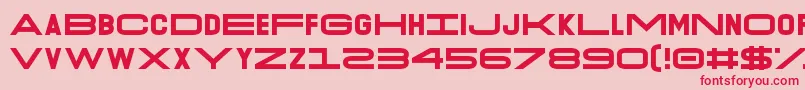 fuente O.K.Retro – Fuentes Rojas Sobre Fondo Rosa