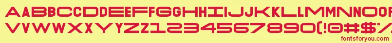 O.K.Retro Font – Red Fonts on Yellow Background