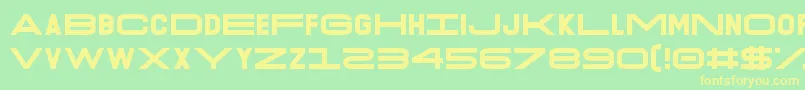 O.K.Retro-Schriftart – Gelbe Schriften auf grünem Hintergrund
