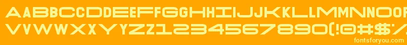 O.K.Retro Font – Yellow Fonts on Orange Background