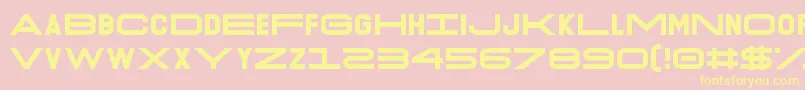 Police O.K.Retro – polices jaunes sur fond rose