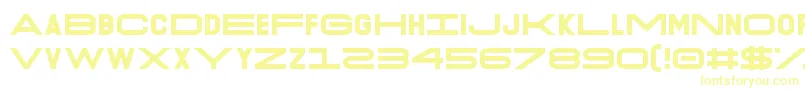 フォントO.K.Retro – 白い背景に黄色の文字
