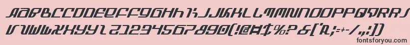 フォントInfinityFormulaCondItalic – ピンクの背景に黒い文字