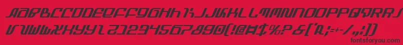 Шрифт InfinityFormulaCondItalic – чёрные шрифты на красном фоне