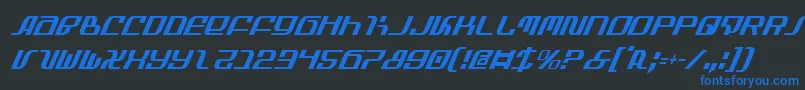 InfinityFormulaCondItalic Font – Blue Fonts on Black Background