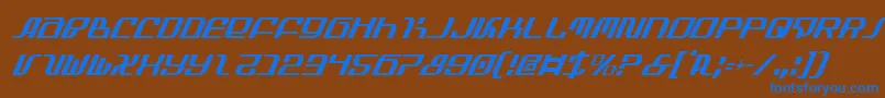 InfinityFormulaCondItalic Font – Blue Fonts on Brown Background
