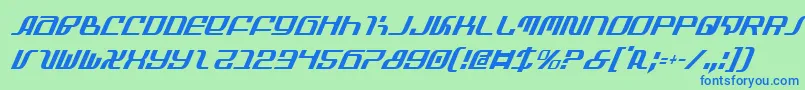 Шрифт InfinityFormulaCondItalic – синие шрифты на зелёном фоне