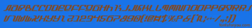 Шрифт InfinityFormulaCondItalic – коричневые шрифты на синем фоне