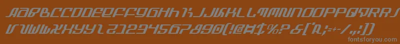 フォントInfinityFormulaCondItalic – 茶色の背景に灰色の文字