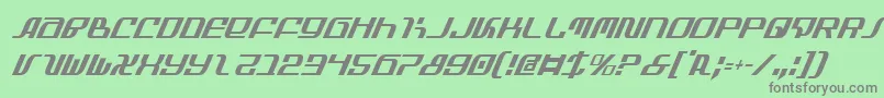 フォントInfinityFormulaCondItalic – 緑の背景に灰色の文字