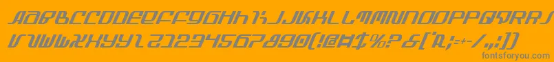 InfinityFormulaCondItalic Font – Gray Fonts on Orange Background