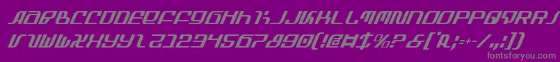 フォントInfinityFormulaCondItalic – 紫の背景に灰色の文字