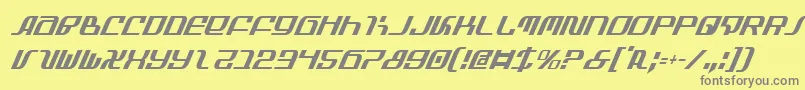 InfinityFormulaCondItalic Font – Gray Fonts on Yellow Background