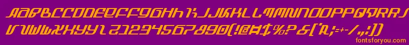 Police InfinityFormulaCondItalic – polices orange sur fond violet