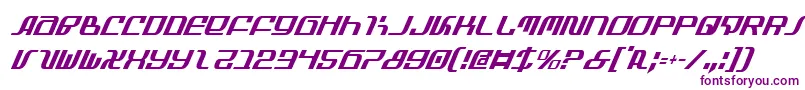 Czcionka InfinityFormulaCondItalic – fioletowe czcionki