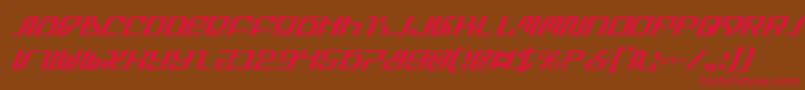 InfinityFormulaCondItalic-Schriftart – Rote Schriften auf braunem Hintergrund