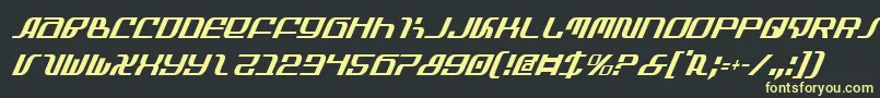 InfinityFormulaCondItalic Font – Yellow Fonts on Black Background