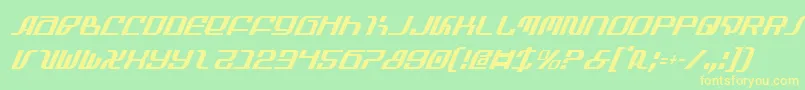 InfinityFormulaCondItalic Font – Yellow Fonts on Green Background