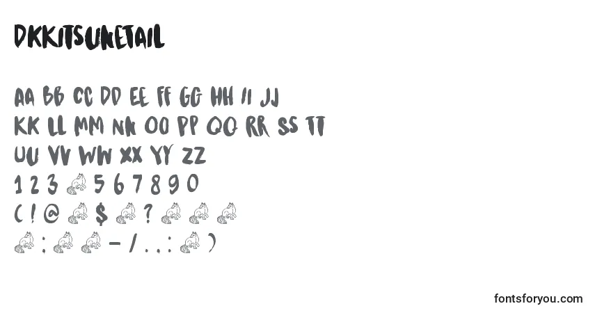 Schriftart DkKitsuneTail – Alphabet, Zahlen, spezielle Symbole