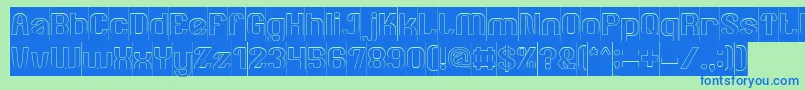 Шрифт AgeOfAwakeningInverse – синие шрифты на зелёном фоне