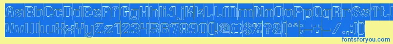 AgeOfAwakeningInverse Font – Blue Fonts on Yellow Background