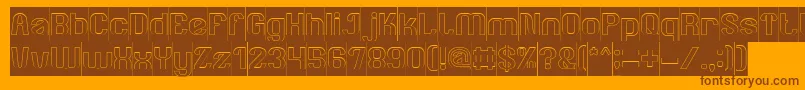 AgeOfAwakeningInverse Font – Brown Fonts on Orange Background
