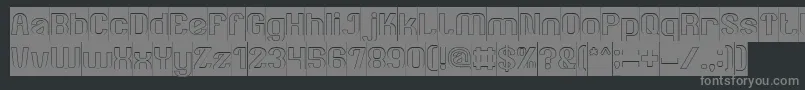 フォントAgeOfAwakeningInverse – 黒い背景に灰色の文字